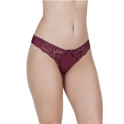 Thong with Valencia lace details