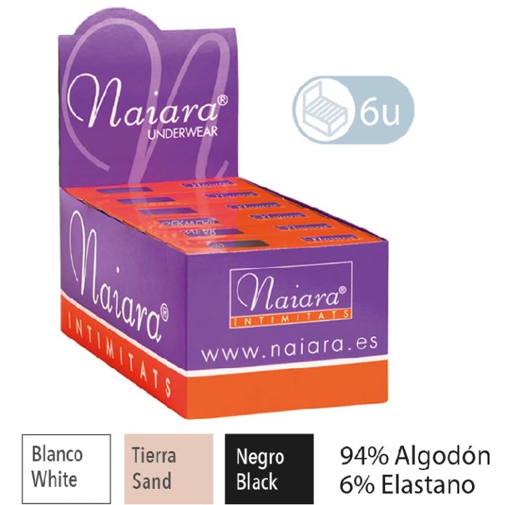 Braga mujer Naiara 218 Pack de 6 Midi