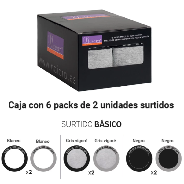 Dámské kalhotky Naiara 256 Krabice 6 ks duobaleni Mini