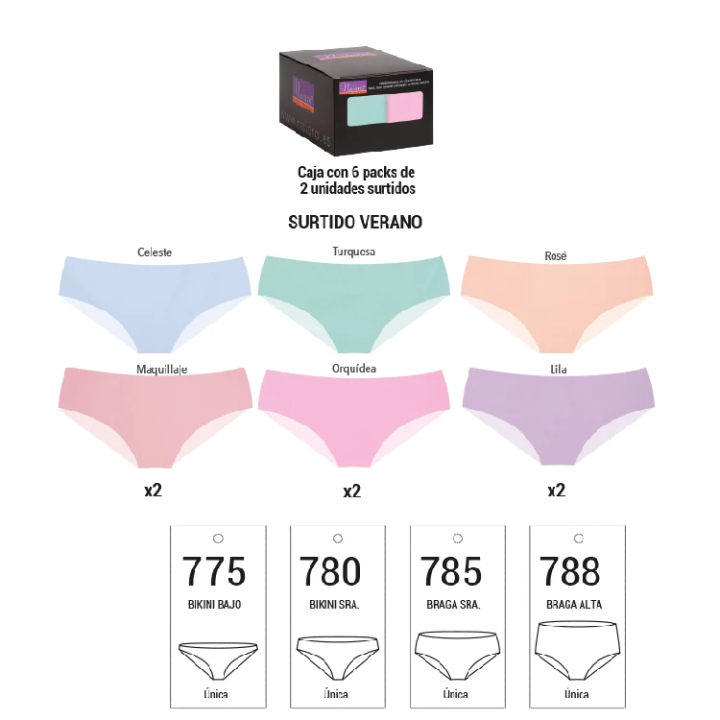 Cuecas mulher Naiara 775 Pack de 2 Mini