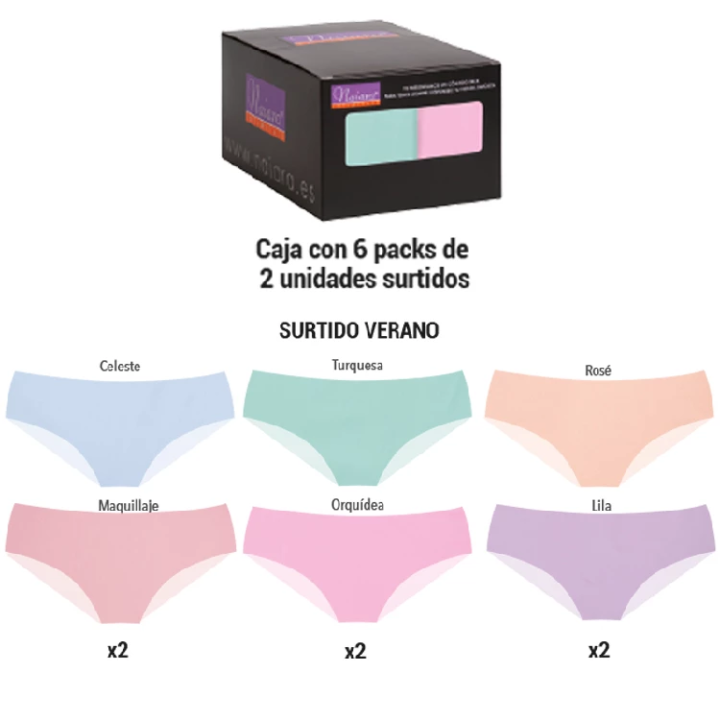 Slip Donna Naiara N880 Confezione da 2 Bikini Liscia
