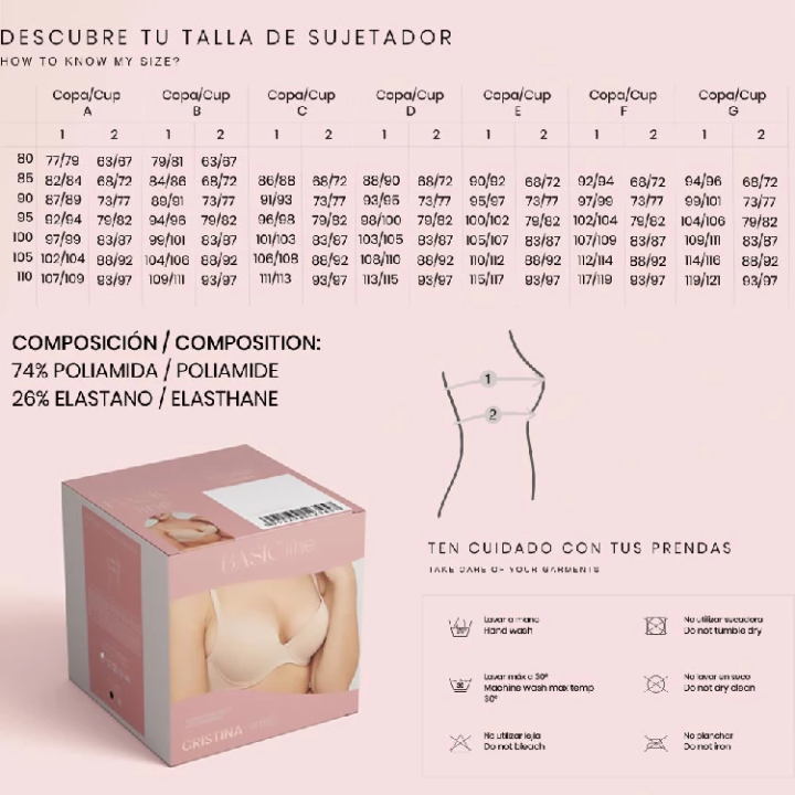 Sutiã feminino Promise W1921_SARA_C Taça C Redutor Sem Arco