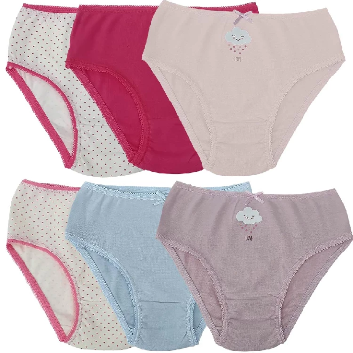 Confezione da 12 Slip per bambini UNCO Cotone Lycra 8023 (4 confezioni da 3)