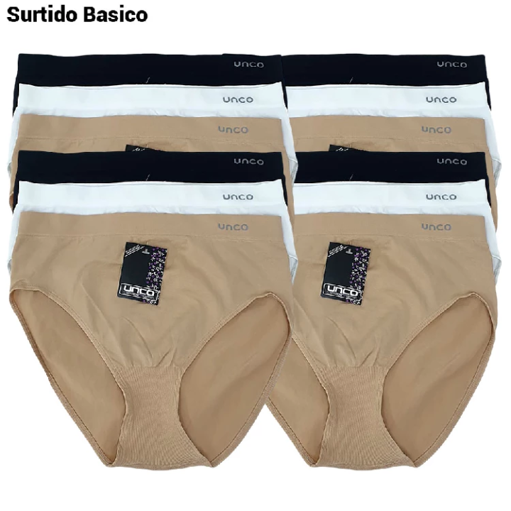 Pack de 12 Culottes Sans Coutures UNCO U602