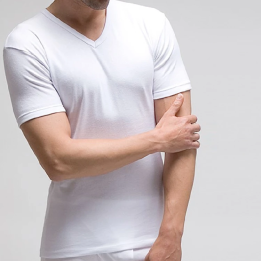 Rapife 750 katoenen T-shirt met korte mouwen en V-hals voor heren