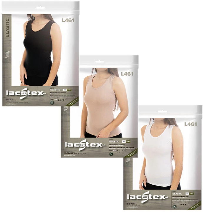 Sieviešu T-krekls Lacotex LCT461 Elastic ar platu lenci