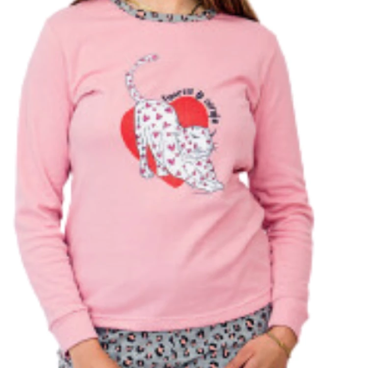 Pyjama Femme Manches Longues et Pantalon Long Coton LACOTEX 5085