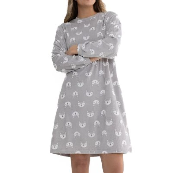 Ženski noćni kimono od pliša LACOTEX 693177