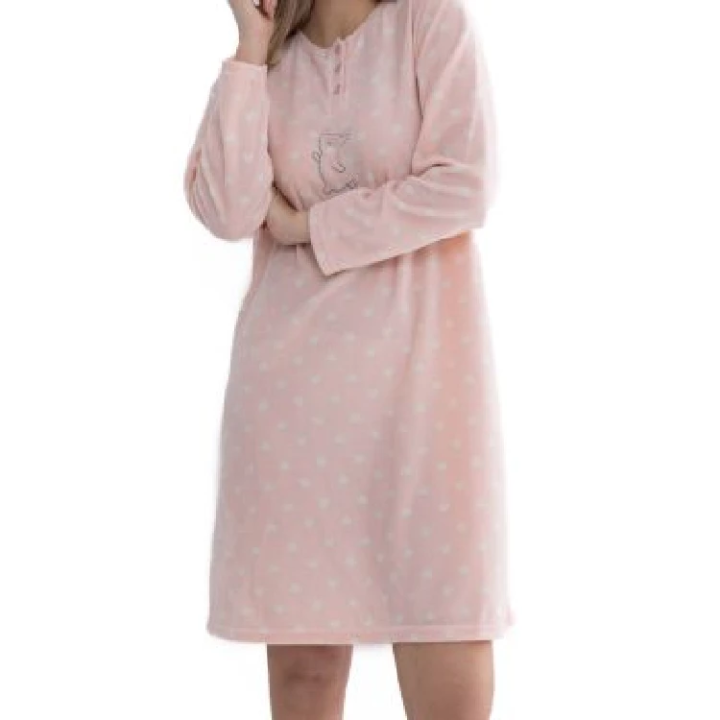 Koszula nocna z polaru Lacotex 693181 dla kobiet