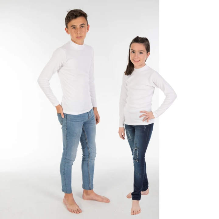 LACOTEX 564 Langærmet Unisex Undertrøje i halvviskose til børn