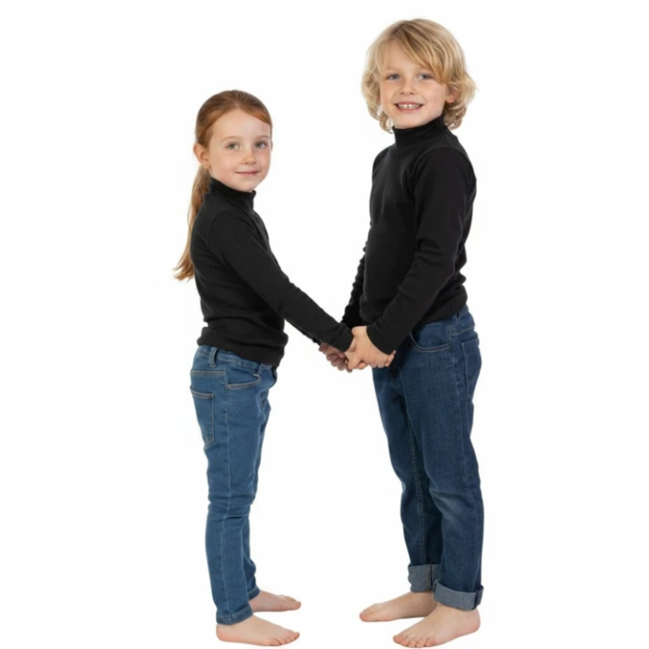 Barn T-shirt halvsvan långärmad unisex Lacotex 564