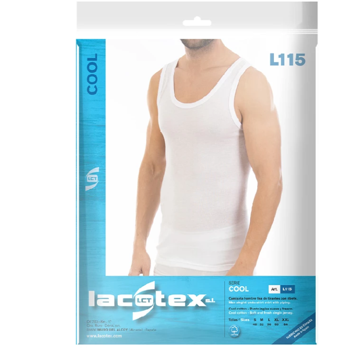 Herr Singlet med axelband Lacotex LCT115 Cool