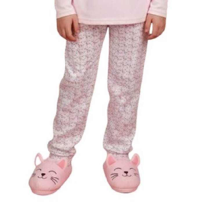 Mädchen Pyjama mit langen Ärmeln und langer Hose aus Baumwolle Lacotex 7022