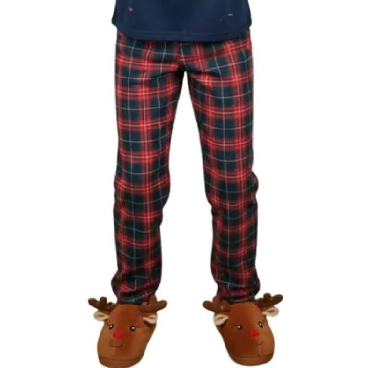 Pijama navideño manga larga y pantalón largo de algodón infantil unisex Lacotex 7024