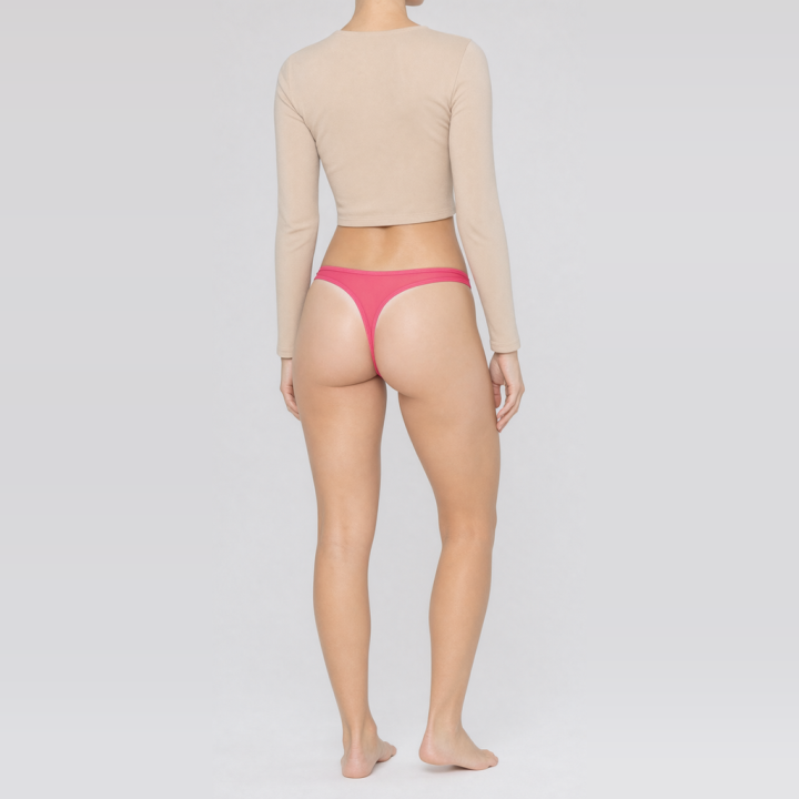 Eloise microfibra thong with thin side strap