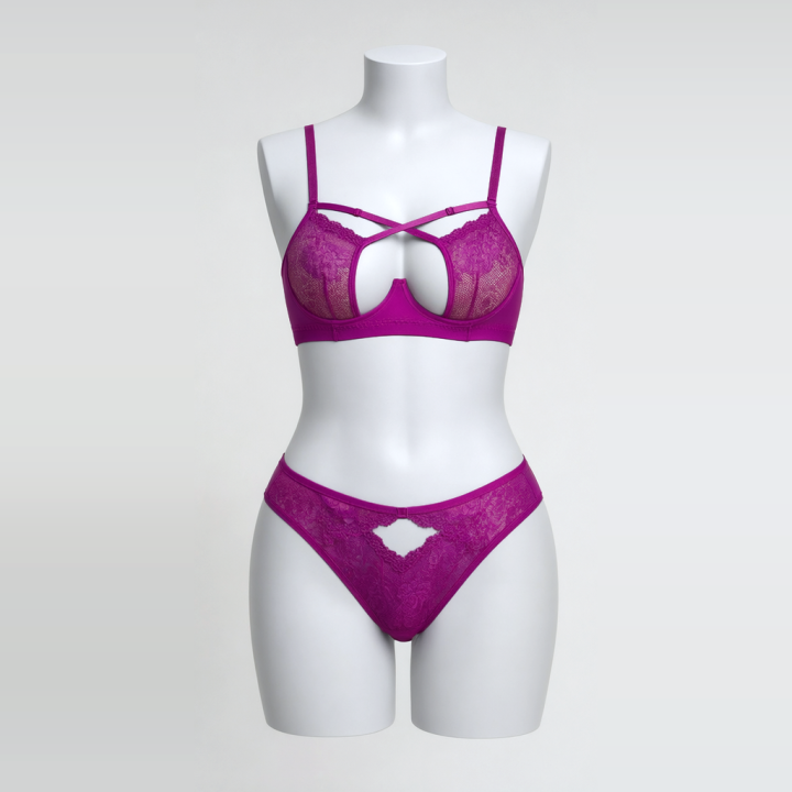 Conjunto estilo strappy Lily - Púrpura Carmesí