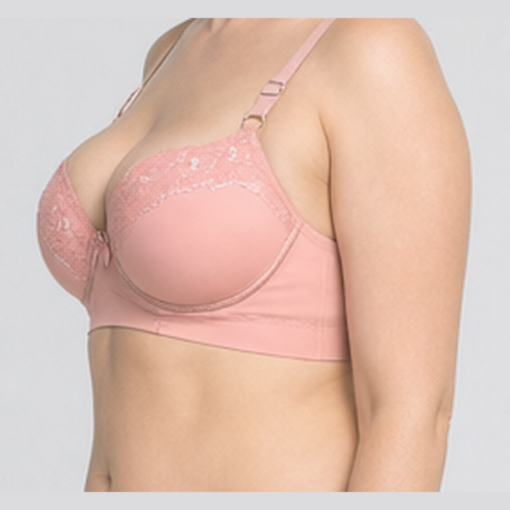 Sujetador brasileño plus size reforzado Eleonora - Rosa Pastel
