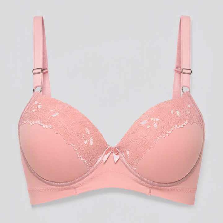 Sujetador brasileño plus size reforzado Eleonora - Rosa Pastel