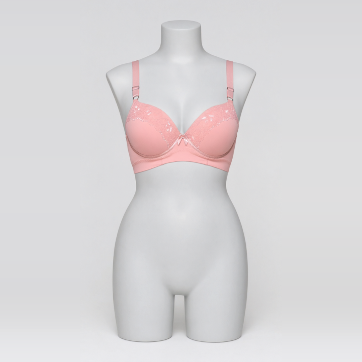 Sujetador brasileño plus size reforzado Eleonora - Rosa Pastel