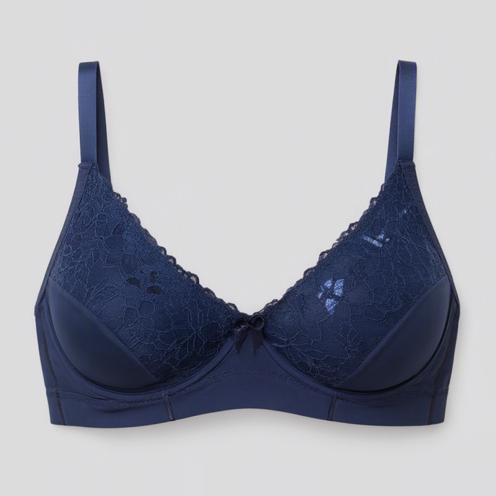 Sujetador plus size sin relleno y con aro  Emily - Azul Medianoche