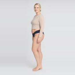 Braga plus size con lateral fruncido Anna - Azul Medianoche