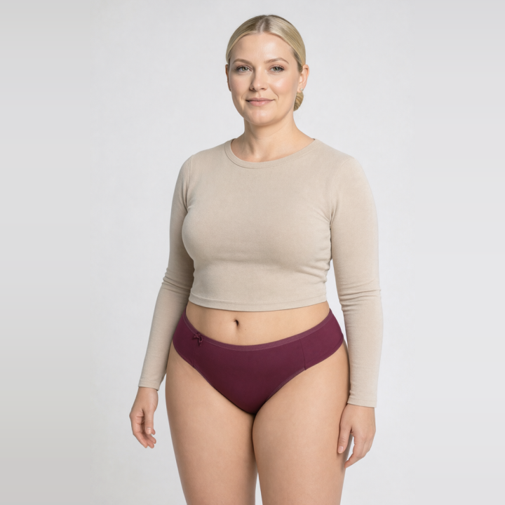 Braga alta plus size Aurelia - Vino Granate