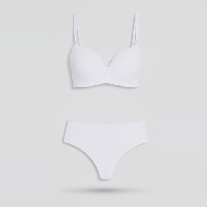 Conjunto de sujetador y braga  Leticia - Blanco