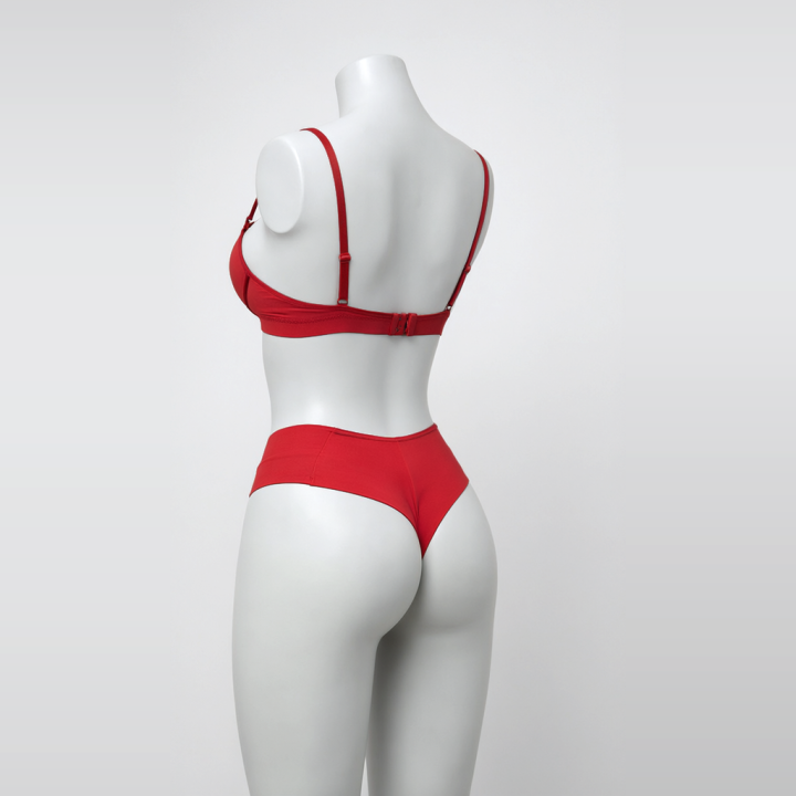 Fiorenza sima melltartó és tanga szett - Rubinvörös