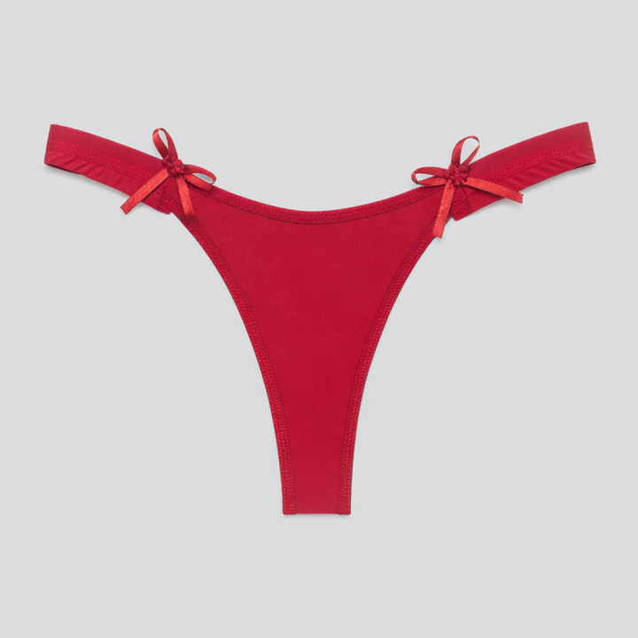 Tanga con cintura fruncida Alessandra - Rojo Rubí