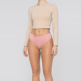 Tanga lateral ancho Luciana - Rosa Pastel