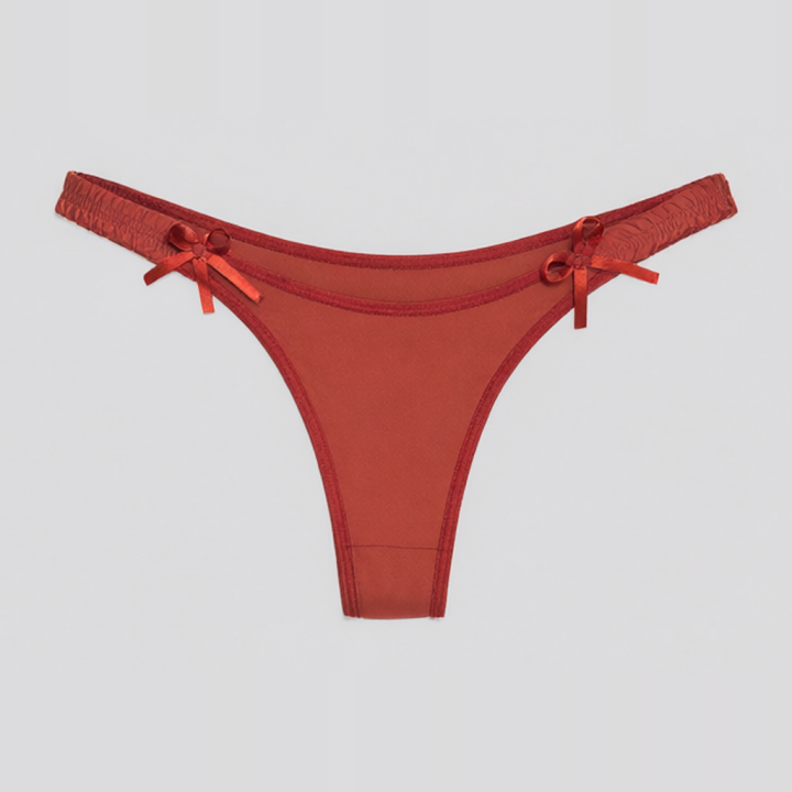 Tanga con lateral fruncido  Dahlia - Marrón Chocolate