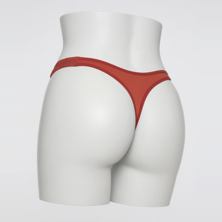 Tanga con lateral fruncido  Dahlia - Marrón Chocolate
