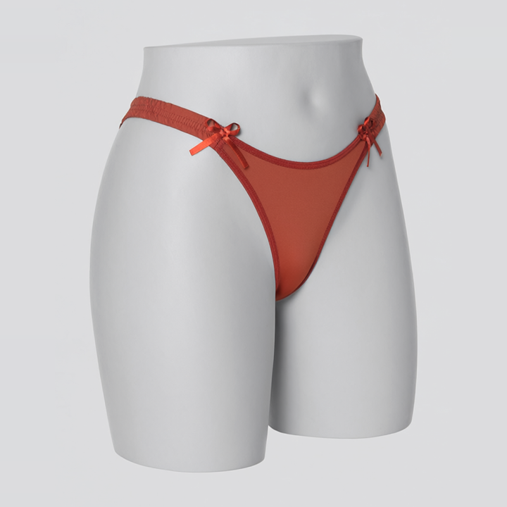 Tanga con lateral fruncido  Dahlia - Marrón Chocolate