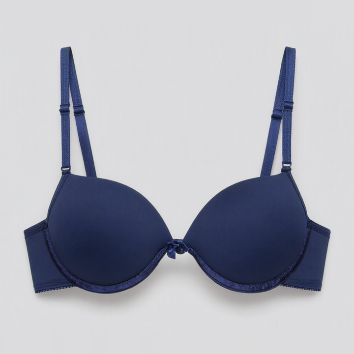 Sujetador con relleno con aros básico - Azul Medianoche