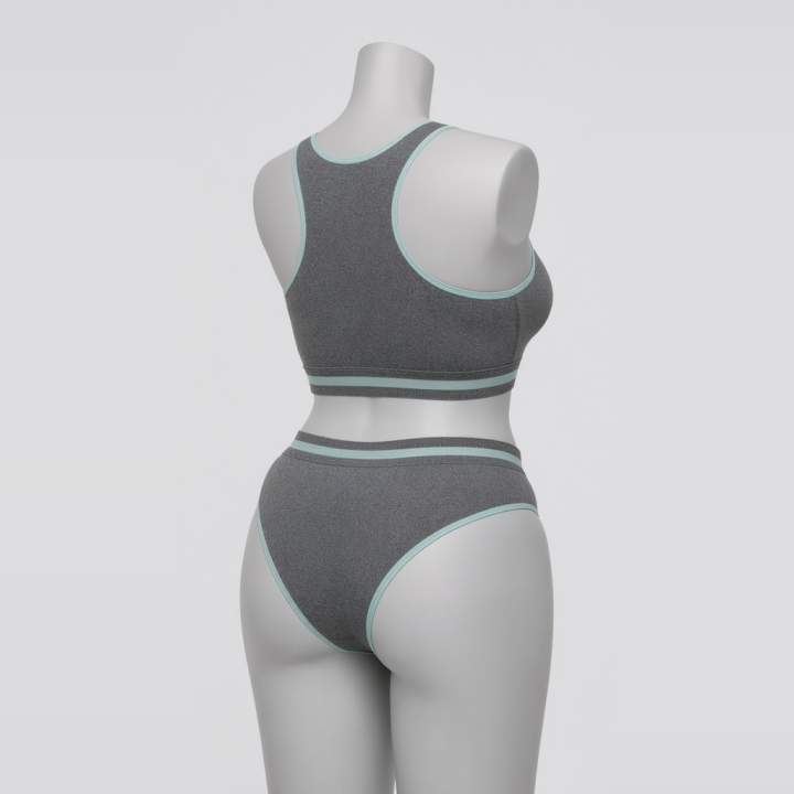 Conjunto plus size deportivo Cosima - Verde Azulado