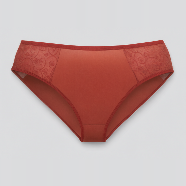 Tanga plus size con detalles en encaje Evelyn - Marrón Chocolate