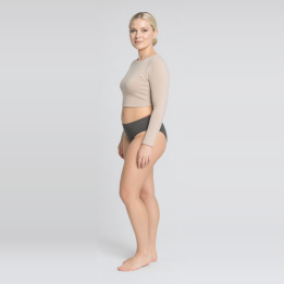 Braga plus size compresora Diana - Negro