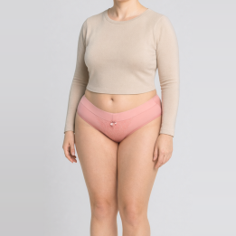 Braga plus size con detalle de encaje  Camilla - Rosa Pastel