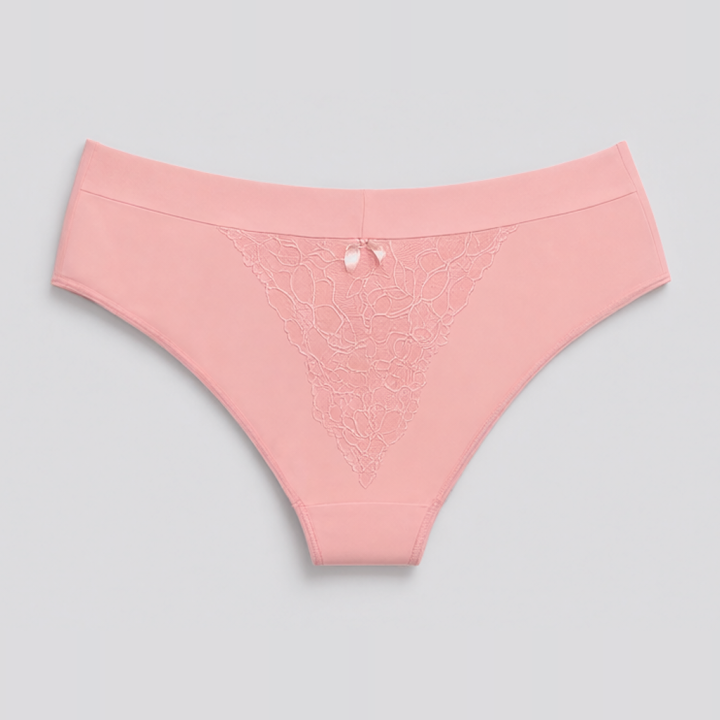 Braga plus size con detalle de encaje  Camilla - Rosa Pastel