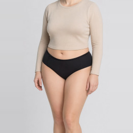 Braga alta plus size Aurelia - Negro