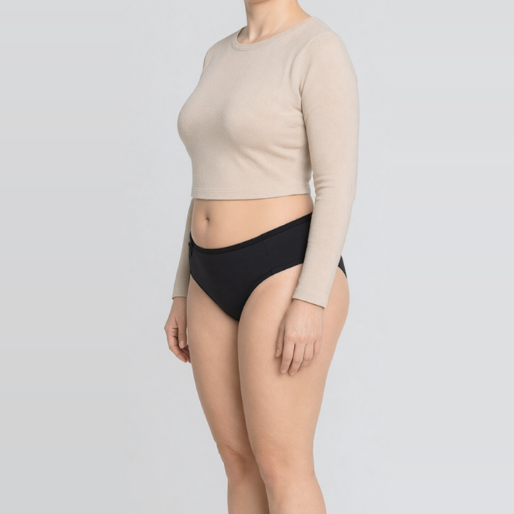 Braga alta plus size Aurelia - Negro