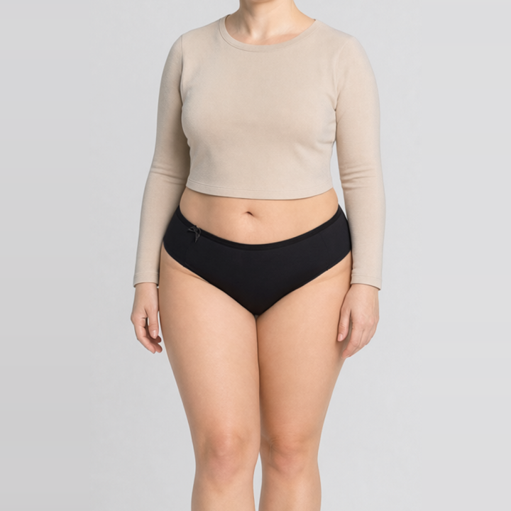 Braga alta plus size Aurelia - Negro