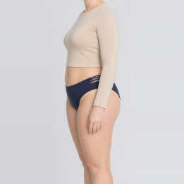 Tanga plus size con decoración en laterales  Odette - Azul Medianoche