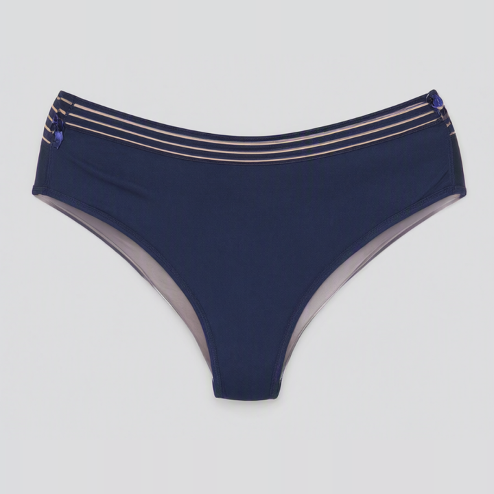 Tanga plus size con decoración en laterales  Odette - Azul Medianoche
