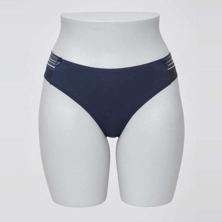 Tanga plus size con decoración en laterales  Odette - Azul Medianoche