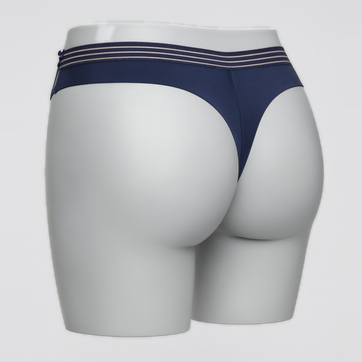 Tanga plus size con decoración en laterales  Odette - Azul Medianoche