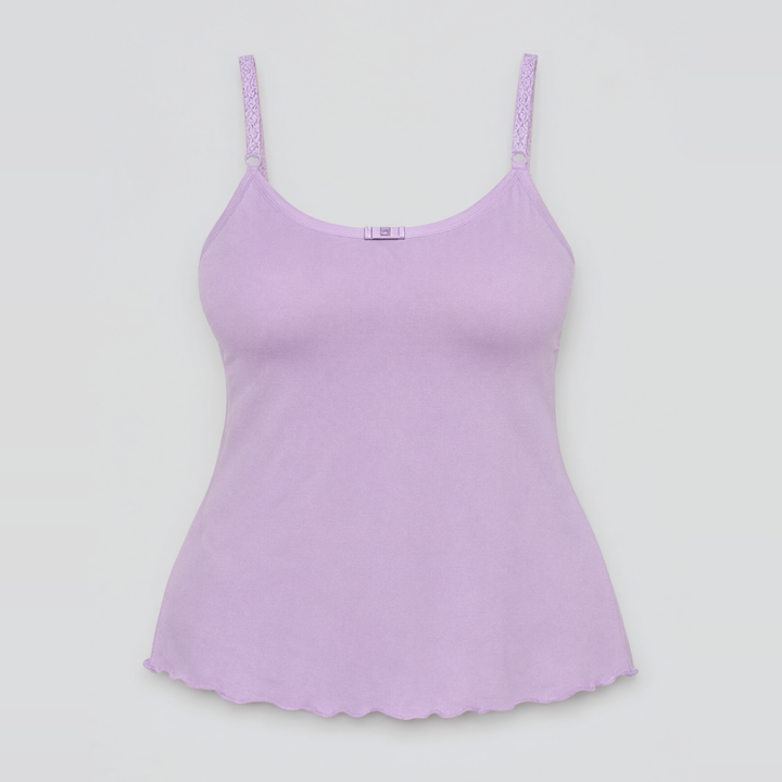 Baby Doll plus size liso Adriana - Lavanda Suave