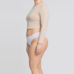 Tanga plus size Charlotte - Blanco