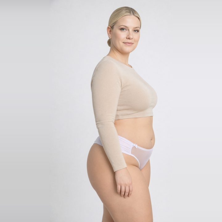 Tanga plus size Charlotte - Blanco