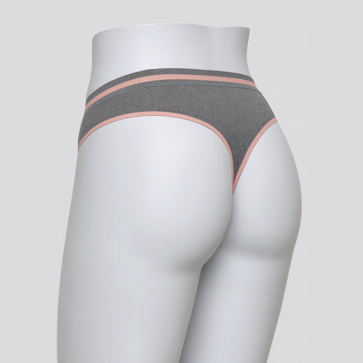 Tanga plus size estilo deportivo  Lilith - Rosa Pastel
